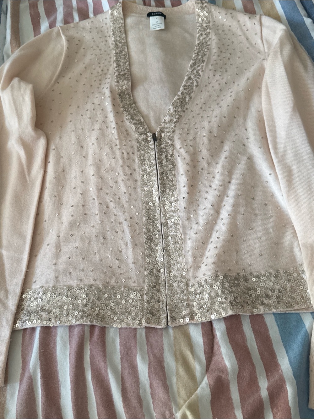 J. Crew Light Peach Merino Wool Sweater